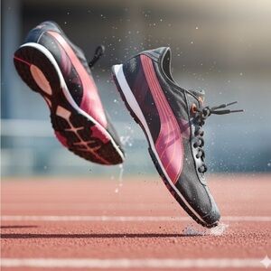 Puma Soleil V2 Low-Profile Sneakers – Women’s - Black, Pink and Orange - Size 9